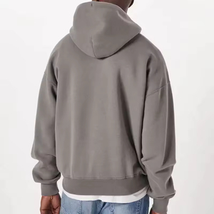 Sweat à capuche unisexe surdimensionné style streetwear, prix OEM abordable, pour l'automne, avec logo personnalisé imprimé, respirant, en molleton 100% coton - Product Image 6