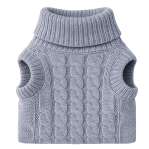 Cable Knit Dog Sweater Grey Warm Winter <b>Pet</b> Pullover Soft Knitted Dog Clothing Cozy Cold Weather Wear For Dogs - Product Image 6