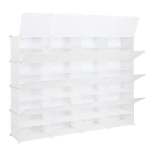 Libreria Contemporanea a 3 Ripiani in Legno con 3 Cubi di Stoccaggio, Finitura Bianca, Organizer Moderno per Uso Alberghiero - Product Image 1