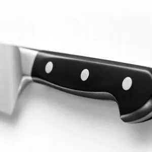 Cuchillo de Chef de 10 Pulgadas con Hoja Plateada y Mango Negro de Tres Remaches, Herramienta de Cocina para Cortar Verduras, Frutas, Hierbas y Preparar Alimentos en Casa - Product Image 2