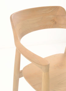 Chaise de bar en bois massif de style scandinave moderne pour la maison, le bar, l'hôtel, la villa - Product Image 6