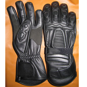 Guantes de Motociclismo de Invierno de Cuero Vacuno de Grado Profesional, Impermeables, Estilo Gauntlet, con Protección Rígida en los Nudillos, Unisex - Product Image 1