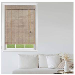 Persianas Romanas Inalámbricas Integradas de Diseño Natural Sencillo, Horizontales, de Alta Calidad, Ecológicas, de Bambú/Rami/Lino, para Interiores, Estilo Francés - Product Image 1