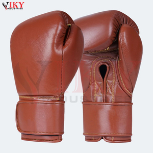 Guantes de Boxeo de Cuero Genuino Marrón Clásico, con Etiqueta Privada, Multicapa, Precio al por Mayor, Buen Proveedor, Marca Personalizada - Product Image 2