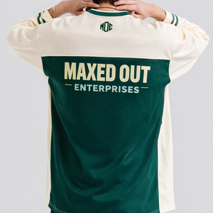 Maillot de football américain unisexe personnalisé à manches longues, color block, en mesh, streetwear, uniforme d'équipe, marque privée, fabricant OEM, USA - Product Image 5