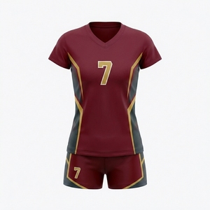 Women volleyball uniform fit design stylish jersey and shorts <b>set</b> stretchable fabric wrinkle free comfort made for professional - Product Image 1