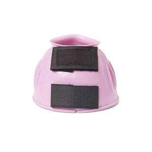 Pink Overreach Bell Boots for Horse Hoof Protection <b>Velcro</b> <b>Straps</b> - Product Image 1