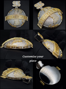 Pendentif personnalisé en moissanite sertie de pierres, en argent sterling 925 plaqué or, style hip-hop, pour homme et femme, produit le plus vendu - Product Image 4