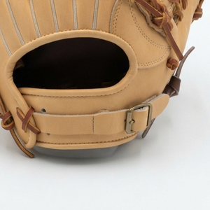 Leather Baseball Glove H-Web Right-Handed Full Finger Adjustable Wrist <b>Strap</b> Outfield Adult Hook And Loop Closure Non-Slip - Product Image 6