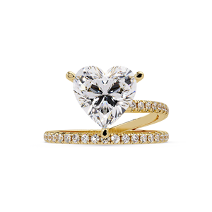 14K Pure Gold Engagement <b>Rings</b> 1CT 2CT 3CT IGI Certified Heart Solitaire Lab Grown Diamond Open wrap Fine Jewelry Bridal <b>Rings</b> - Product Image 1