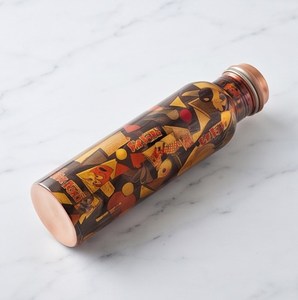 Botella de Agua de Cobre Hecha a Mano con Diseño de Dibujos Animados, Recipiente Reutilizable para Bebidas - Product Image 2