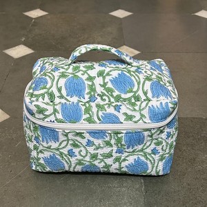 Fashion Customized Design Handloom <b>Vanity</b> <b>Makeup</b> Storage Bag Zipper Closure Pure Cotton Customized - Product Image 3