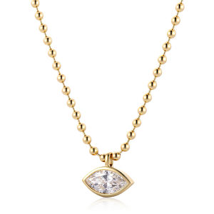 Custom 18K Solid Gold 2 Carat CVD Lab Grown Diamond Solitaire Pendant <b>Necklace</b> Luxury Round Brilliant Cut Choker Gift for Women - Product Image 3