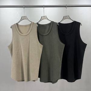 High Quality Men's <b>Singlet</b> Breathable Eco-Friendly Quick Dry 100% Cotton O-Neck Sporty Style for Gym Fitness <b>Running</b> Casual Use - Product Image 1