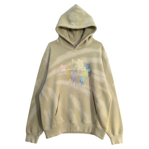 เสื้อฮู้ดดี้ย้อมสีแบบไทได  รักษ์โลก สตรีทแวร์ ผ้าฝ้ายหวี 100% เสื้อฮู้ดดี้ผู้ชายแบบสวมหัว ทรงปกติ  ขายส่ง เสื้อฮู้ดดี้ย้อมสีไทได - Product Image 1