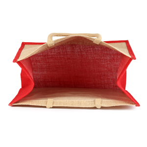 Sacs isothermes pliables en jute Double R, fermeture ouverte, écologiques, durables, imperméables, capacité personnalisée, livraison de repas de 7 pouces - Product Image 3