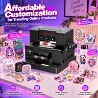Mesin Printer UV Flatbed A4 2030 Desktop untuk Casing Ponsel, Akrilik, Kaca, Logam, Kayu, Plastik, dan Hadiah Custom