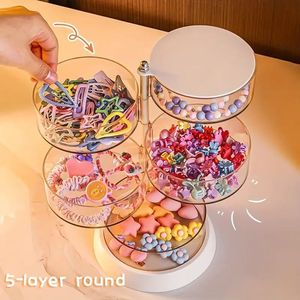 Organizzatore Cosmetico Girevole a 360 Gradi in Plastica, Contenitore Multi-Livello per Trucchi e Accessori di Gioielleria - Product Image 1