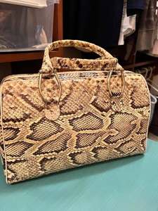 Python <b>Snake</b> Texture Genuine leather handbag Reptile pattern tote <b>bag</b> Python skin shoulder <b>bag</b> Luxury python leather purse - Product Image 4