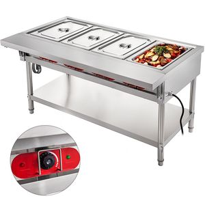 110V 2000W commerciale elettrico scaldavivande a baginaio Buffet bancone per servire a vapore 4 pentole 18 quarti/attrezzatura per riscaldare la padella - Product Image 1