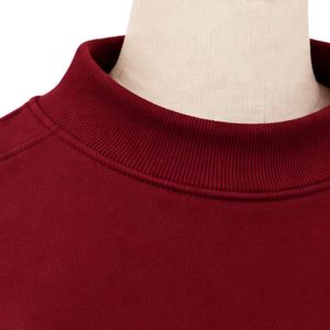 <b>Womens</b> Burgundy Red Oversized Sweatshirt <b>White</b> Graphic Letter Print Crew Neck Long Sleeve Casual Pullover Streetwear Fashion Top - Product Image 3