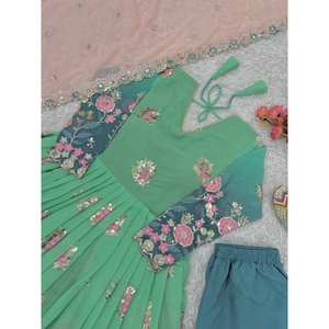 Hermoso vestido de fiesta XL con parte inferior y Dupatta - Product Image 4