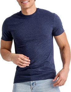 T-shirt léger pour homme, t-shirts à col rond pour homme, t-shirt en tissu tri-mélange - Product Image 1