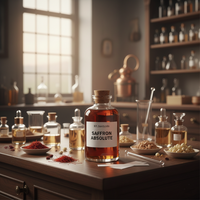 Aceite Absoluto de Azafrán de Primera Calidad para Perfumería de Lujo, Extracto Natural de Crocus Sativus para la Formulación de Fragancias Finas