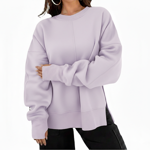 Nueva Llegada, Sudadera Bordada para Mujer, Otoño Invierno, Corte Moderno, OEM ODM, Marca Privada, Sudadera Forrada de Poliéster/Algodón - Product Image 5