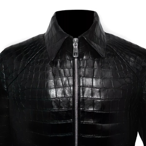 Veste en cuir véritable pour homme, sur mesure, de haute qualité, vente en gros, style décontracté - Product Image 6