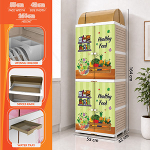 Estante de plástico para platos Nandos Healthy Food con drenaje de agua, adecuado para organizar la cocina y almacenar utensilios/cubiertos. - Product Image 5