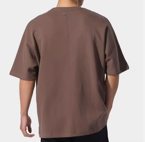 Premium Quality Regular Fit <b>Men</b> T Shirt 100% Cotton Knitted Washed Solid Pattern Regular Sleeve Summer Formal - Product Image 4