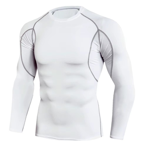 <b>Men's</b> Rash Guard <b>Compression</b> <b>Shirt</b> Full Sleeve Quick Dry Spandex MMA BJJ Surfing Gym Fitness - Product Image 1