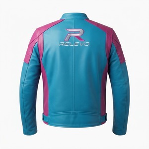 Veste de motard en cuir classique pour homme, cuir véritable, veste de moto de qualité supérieure, noire, coupe ajustée, d'inspiration vintage - Product Image 6