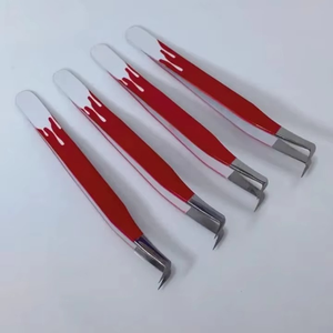 Pinzas de Acero Inoxidable Sólido de Alta Calidad Profesional para Extensión de Pestañas con Logotipo Personalizado - Product Image 1