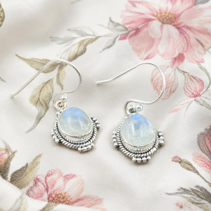 925 Sterling Silver Rainbow Moonstone <b>Dangle</b> <b>Earrings</b> Rose <b>Gold</b> Yellow <b>Gold</b> Plated Handmade Boho Gemstone Drop <b>Earrings</b> Women - Product Image 3