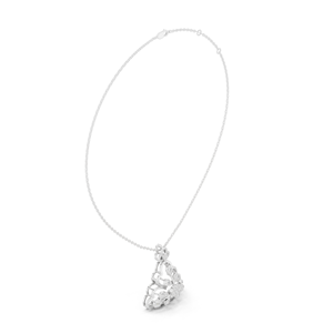 Collier pendentif en or jaune avec diamant de laboratoire, bijoux floraux géométriques pour femme, cadeau, nouveau diamant de culture - Product Image 6