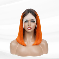 Extensions de cheveux bruts vietnamiens Offre Spéciale Perruque frontale lisse et droite à os miroir orange avec cheveux à cuticules alignés prêt à expédier