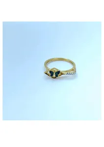 Anillo de Oro Amarillo Puro de 22K para Mujer |   Diseño de Mariposa |   Joyería Fina con Detalles en Piedra |   OEM ODM Venta al por Mayor - Product Image 3