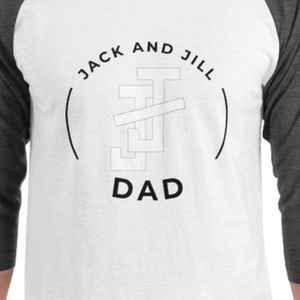 T-shirt Raglan à Manches 3/4 Blanc et Gris Anthracite en Coton Doux, Style Baseball Contrastant, Décontracté pour Tous les Jours, Idéal pour les Papas - Product Image 3