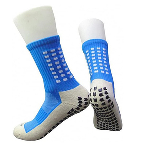 Blue Crew Non-Slip Woven <b>Knee</b> <b>High</b> <b>Socks</b> with Geometric Pattern Anti-Slip Sole for Running Winter Wear Youth Adult Regular Style - Product Image 1
