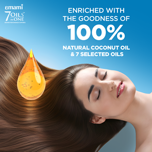 Aceite Capilar Emami 7 Aceites en Uno de Coco - 200ml |   Mezcla 100% Natural de 7 Aceites |   Resultados Suaves y Brillantes |   Promueve un cabello más grueso y fuerte - Product Image 4