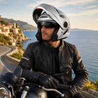 Casque de moto modulaire de luxe personnalisé de haute qualité avec double visière pour le tourisme et la conduite sur route OEM