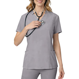 Trajes de Trabajo con Cintura Elástica y Pierna Recta para Médicos y Enfermeras, Conjunto de Uniformes Médicos para Mujer - Product Image 2