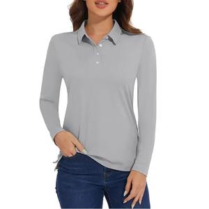 Camiseta de Golf para Mujer, Manga Larga, Estilo Polo, Secado Rápido, Ligera, para Tenis, de Wida Sports - Product Image 3