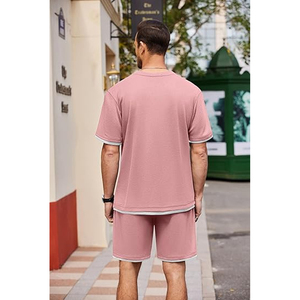 Conjunto de 2 Piezas para Hombre, Camiseta de Algodón y Pantalones Cortos Cargo, Ropa Casual de Verano, Fabricante, OEM, ODM, Suministro al por Mayor - Product Image 3