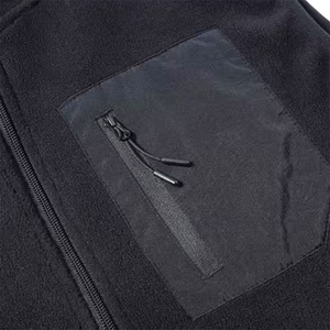 Chalecos casuales de invierno, gruesos y cálidos, de lana sherpa, color negro, a prueba de viento, transpirables, con cremallera, para senderismo al aire libre. - Product Image 4