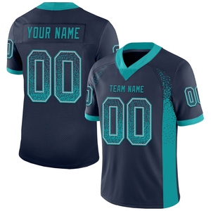 Venta al por Mayor Directa de la INDUSTRIA OMMIZ, Jersey de Fútbol Americano Personalizado Negro con Malla Negra Auténtico - Product Image 5