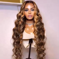 Perruques Genius Weft en Cheveux Naturels Vietnamiens, Mèches Brésiliennes Couleur Piano, Blond Chocolat Brun 4/27, Perruque en Cheveux Humains