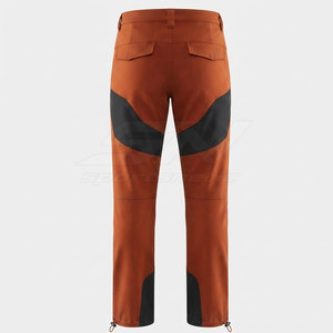 Pantalon de randonnée pour homme avec tissu extensible, poches zippées, empiècements articulés aux genoux et coupe ajustée confortable - Product Image 2